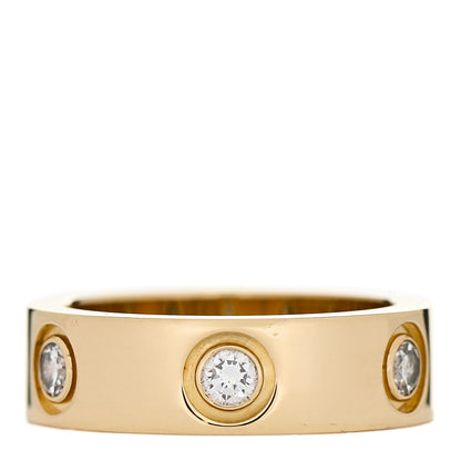 Cartier 18K Yellow Gold 6 Diamond 5.5mm LOVE Ring 48 4.5 3 of 4