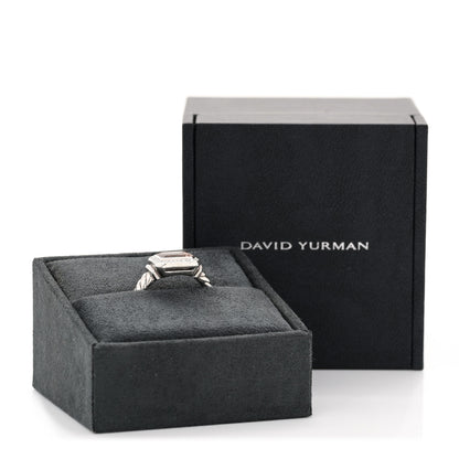David Yurman Sterling Silver 18K Rose Gold Diamond Morganite 9mm Novella Ring 56 7.75 5 of 5