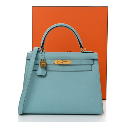 Hermes Epsom Kelly Sellier 28 Bleu Atoll 20 of 21