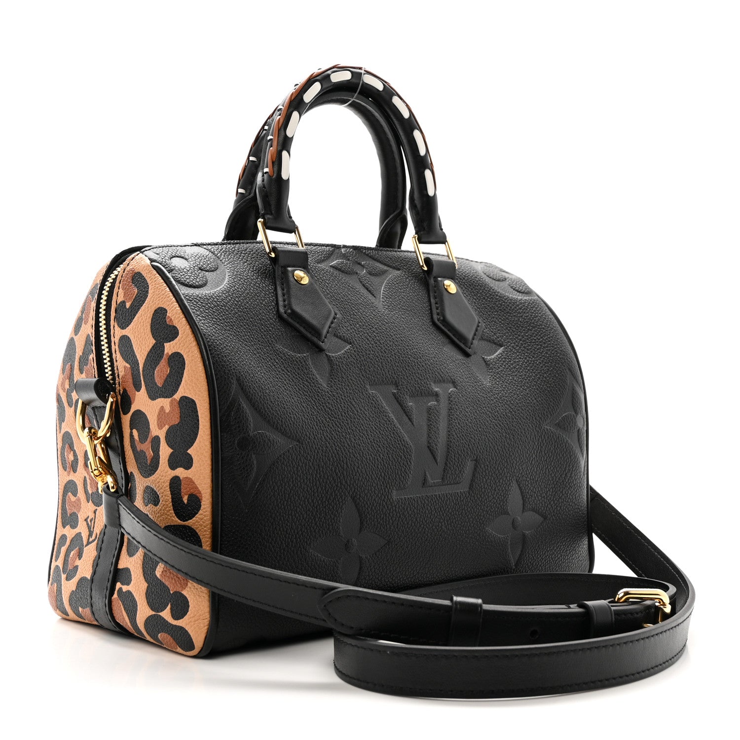 Louis Vuitton Empreinte Monogram Giant Wild At Heart Speedy Bandouliere 25 Black 3 of 9