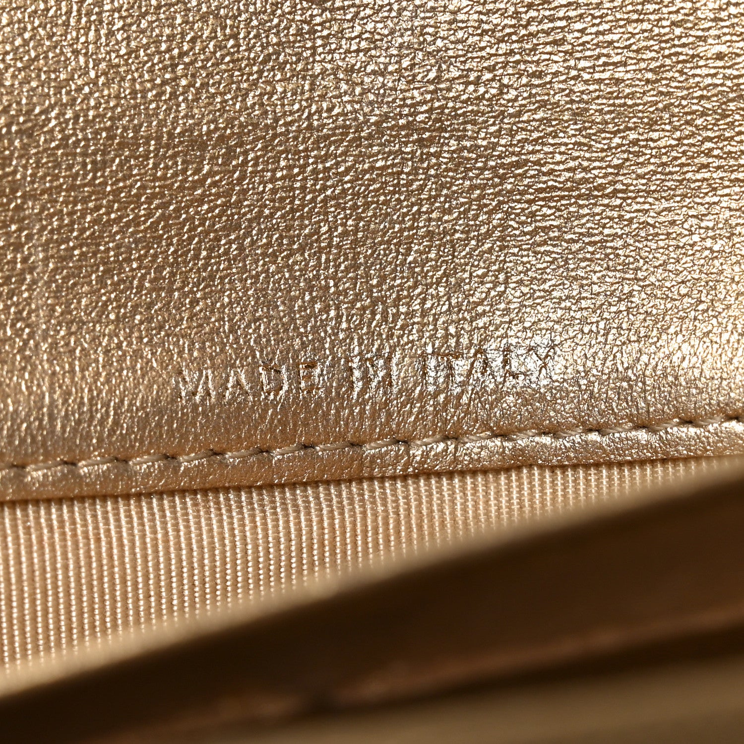 Chanel Metallic Lambskin Quilted Large Gusset Flap Wallet Gold 7 of 10