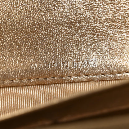 Chanel Metallic Lambskin Quilted Large Gusset Flap Wallet Gold 7 of 10