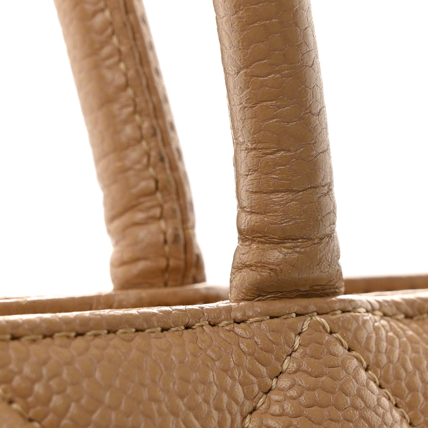 Caviar Quilted Medallion Tote Beige