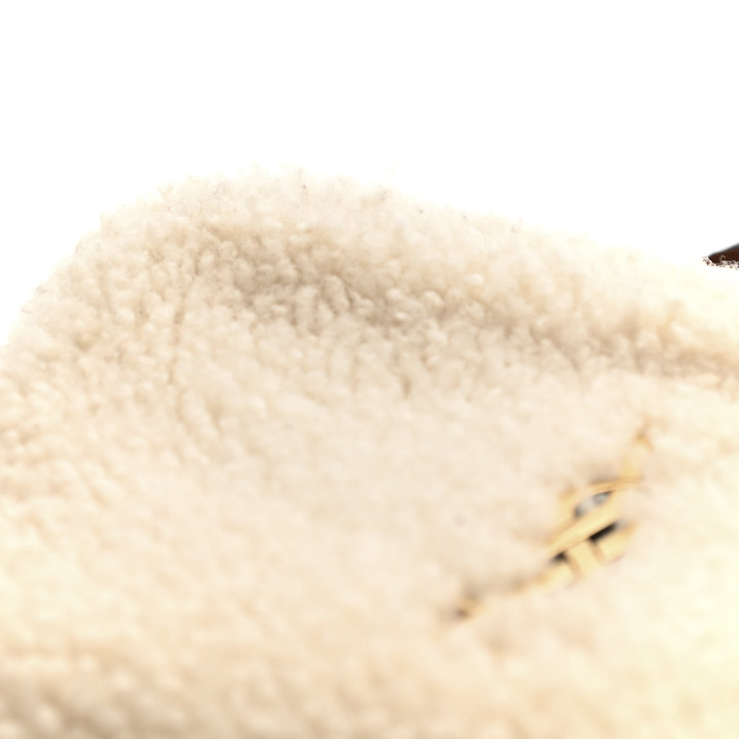 Shearling Monogram Lou Belt Bag Beige