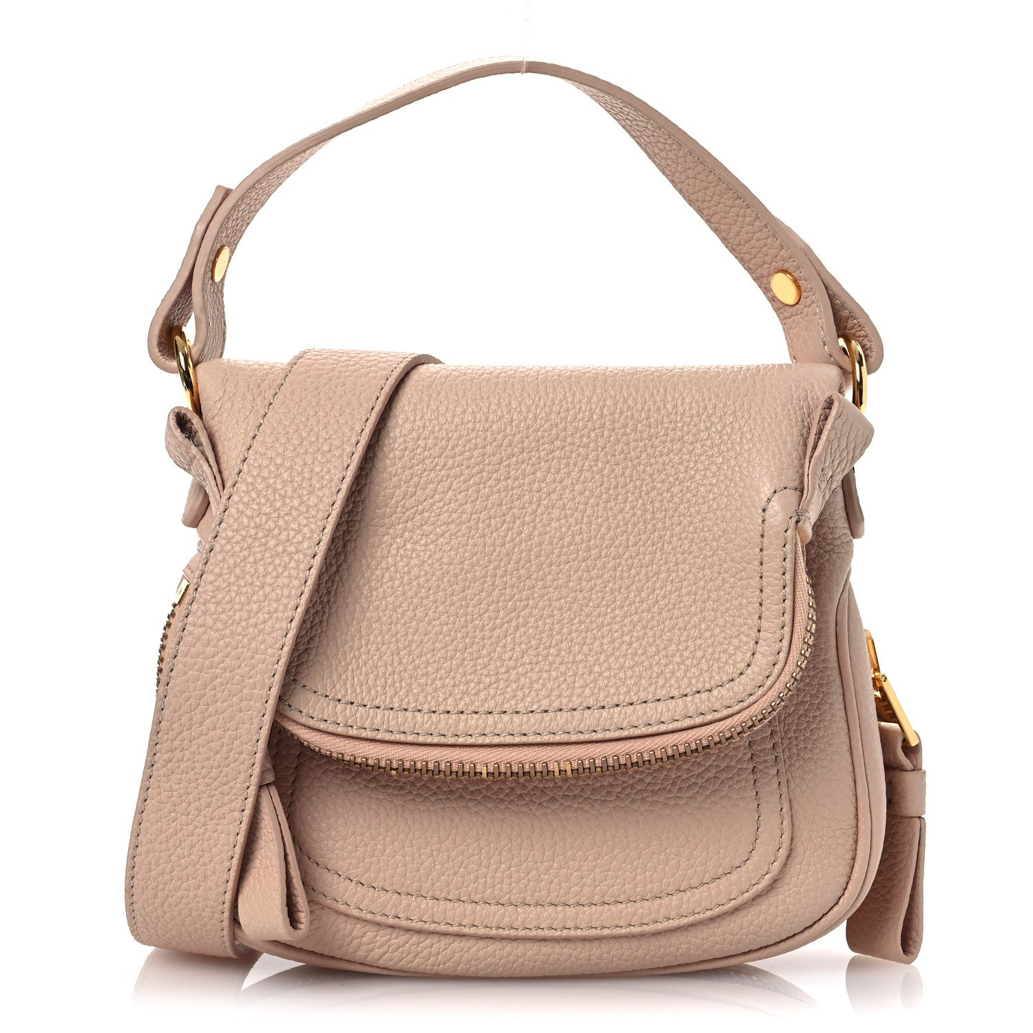 Tom Ford Pebbled Calfskin Jennifer Mini Crossbody Bag Blush Nude 1 of 12
