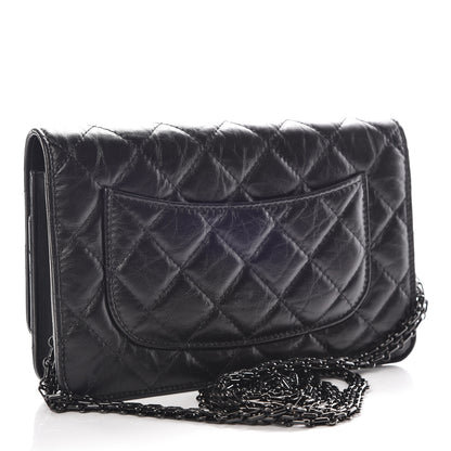 Chanel Aged Calfskin Quilted Reissue Wallet On Chain WOC So Black 3 of 11