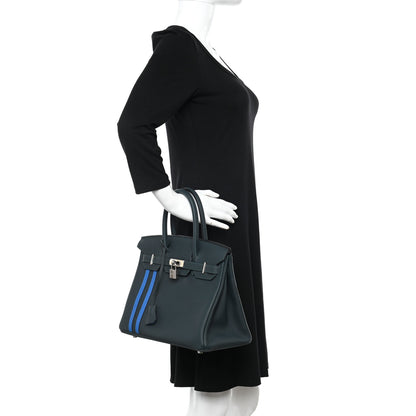 Hermes Togo Swift Officier Birkin 30 Vert Cypress Bleu Zellige 2 of 11