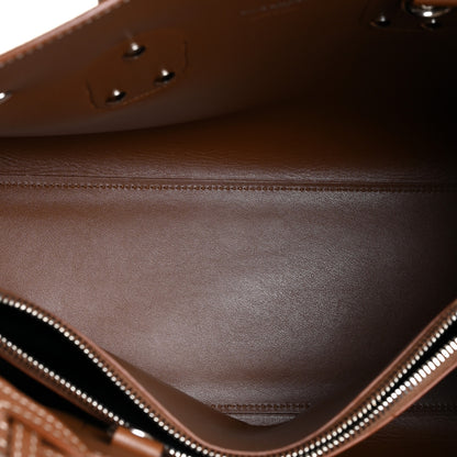 Saint Laurent Grained Calfskin Topstitch Small Sac De Jour Cognac 7 of 13