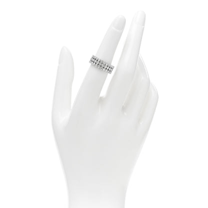 Tiffany Platinum Diamond Jazz Three-Row Band Ring 52 6 2 of 5