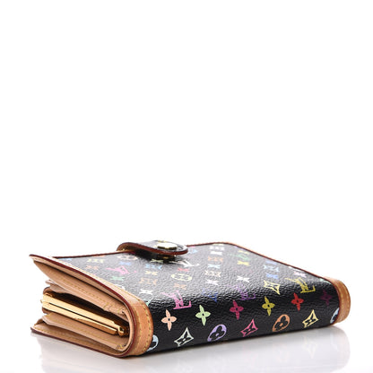 Louis Vuitton Monogram Multicolor French Purse Wallet Black 4 of 11