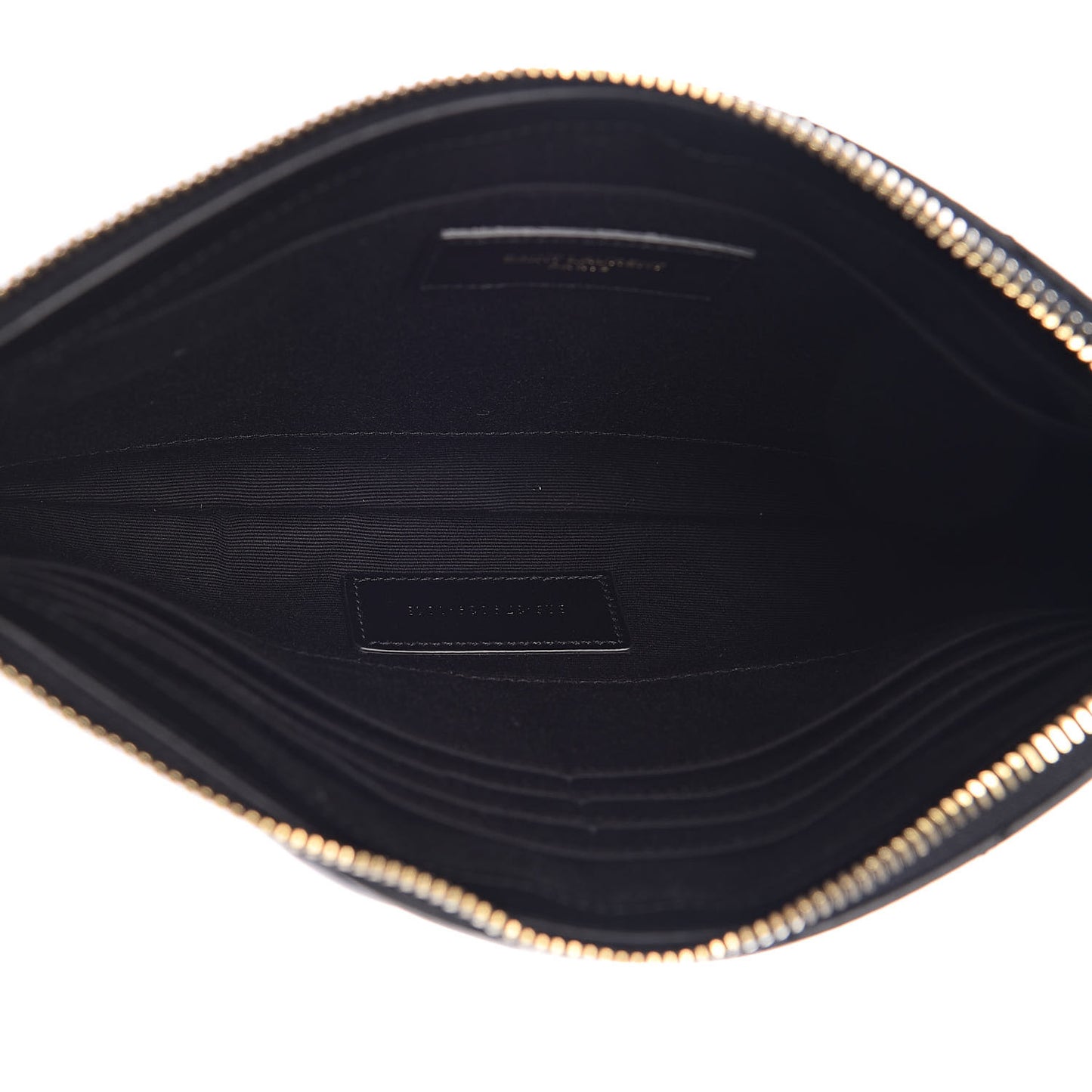 Calfskin Matelasse Chevron Monogram A5 Wristlet Black