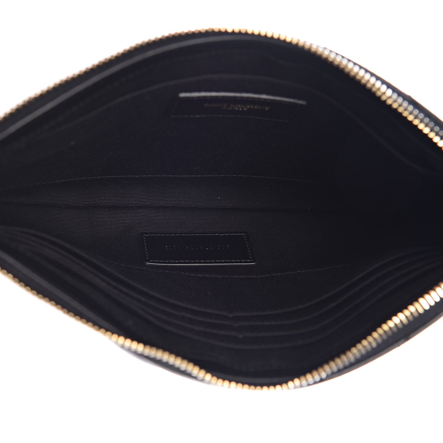 Saint Laurent Calfskin Matelasse Chevron Monogram A5 Wristlet Black 5 of 7