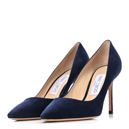 Jimmy Choo Suede Romy 85 Pumps 37 Navy 2 of 8