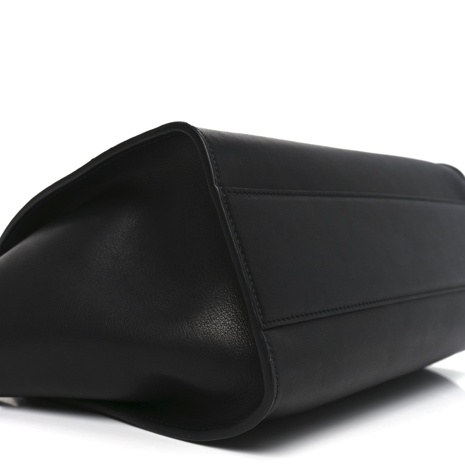 The Row Polished Saddle Calfskin Marlo 12 Tote Bag Black 8 of 9