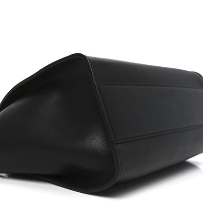The Row Polished Saddle Calfskin Marlo 12 Tote Bag Black 8 of 9