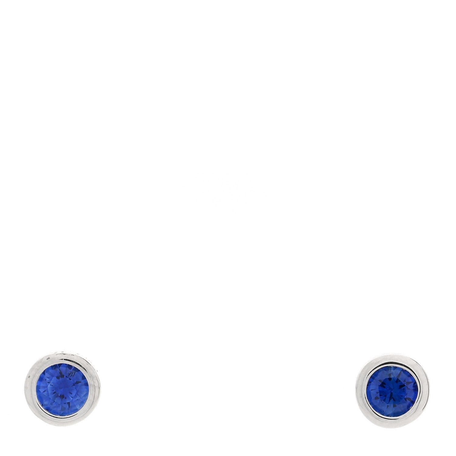Tiffany Platinum Blue Sapphire .22ctw Color By The Yard Earrings 1 of 5