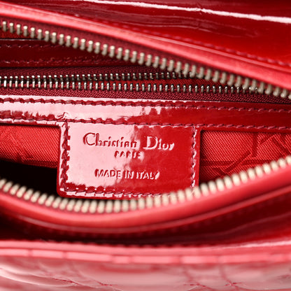 Christian Dior Patent Cannage Medium Lady Dior Red 6 of 12