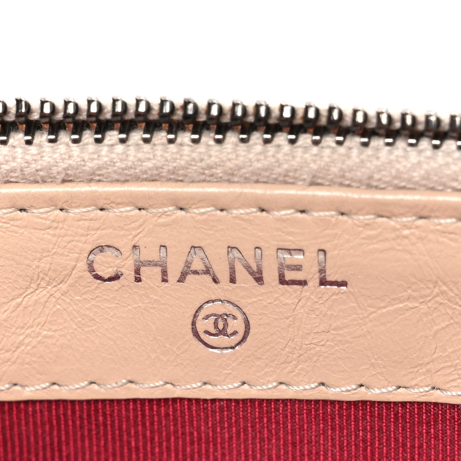 Chanel Aged Calfskin Quilted Small Gabrielle Clutch With Chain Beige Black 6 of 11