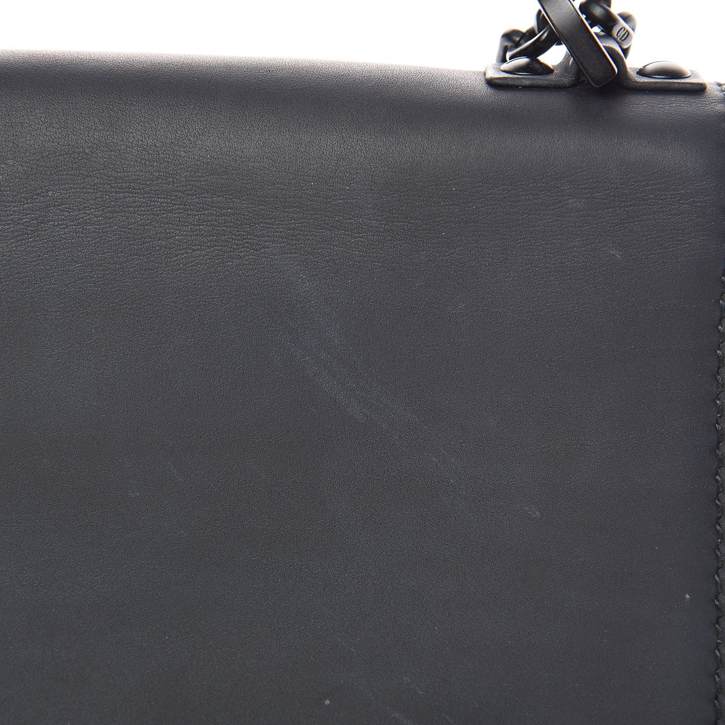 Ultra Matte Calfskin J'Adior Chain Flap Bag Black