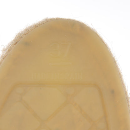 Chanel Lambskin CC Espadrilles 37 Beige Black 7 of 9