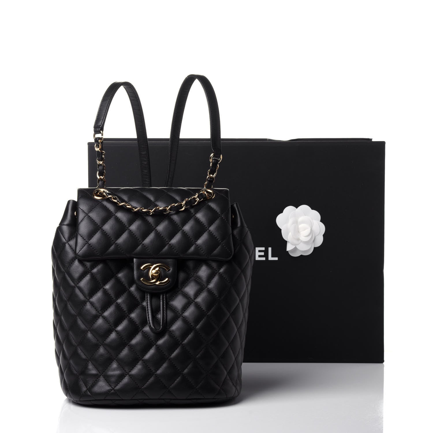 Chanel Lambskin Quilted Small Urban Spirit Backpack Black 10 of 10