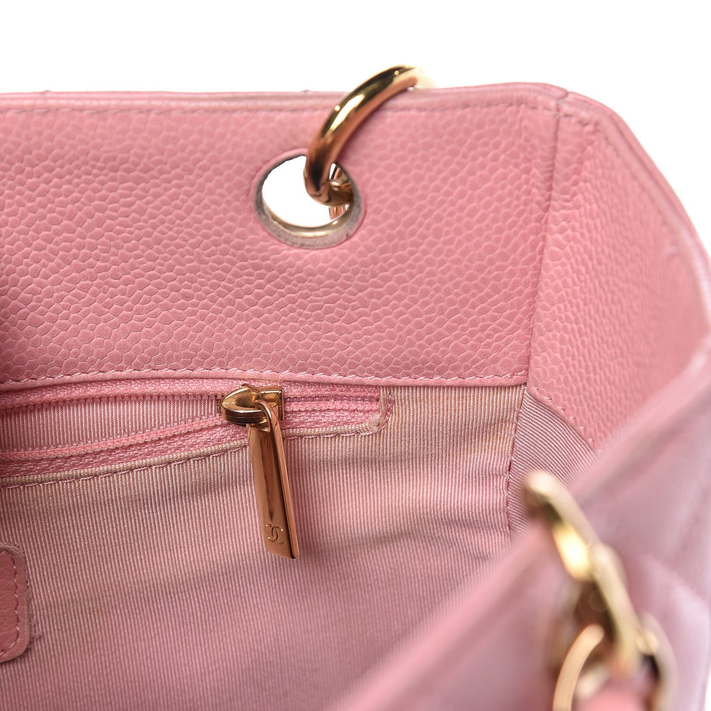Caviar Quilted Petit Shopping Tote PST Pink
