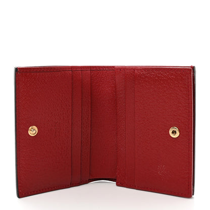 Gucci GG Supreme Monogram Tian Card Case Beige Multicolor Red 5 of 8