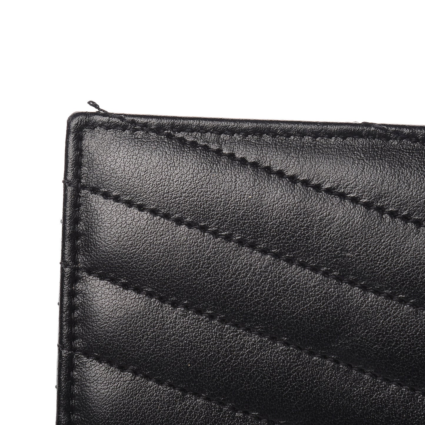 Calfskin Matelasse Chevron Monogram Uptown Clutch Black