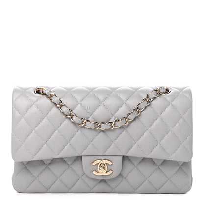 Chanel Caviar Quilted Medium Double Flap Grey 1 of 8