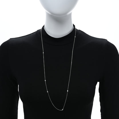 Tiffany Sterling Silver Diamond .25ctw Elsa Peretti Diamonds by the Yard 7 Station Necklace 2 of 4