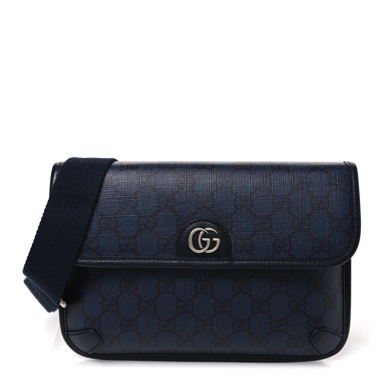 Gucci GG Supreme Monogram Small Ophidia Belt Bag Navy Black 1 of 9
