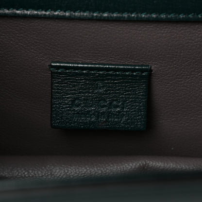 Gucci Azalea Calfskin Mini Sylvie 1969 Flap Messenger Bag Green 6 of 10