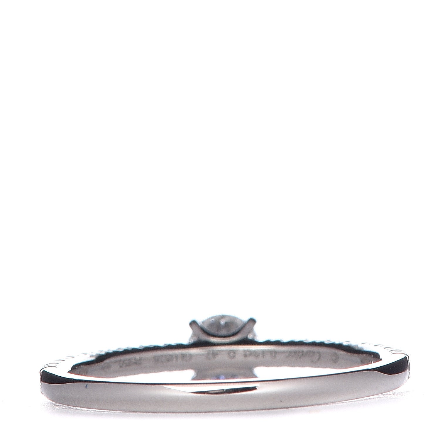 Cartier Platinum Diamond .19ct Engagement Ring 47 4 4 of 6