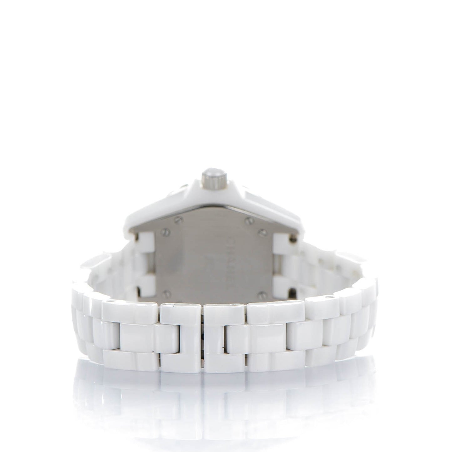 Stainless Steel Ceramic Diamond 33mm J12 Quartz Watch White