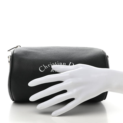 Christian Dior HOMME Grained Calfskin Mens Roller Pouch Black 2 of 6