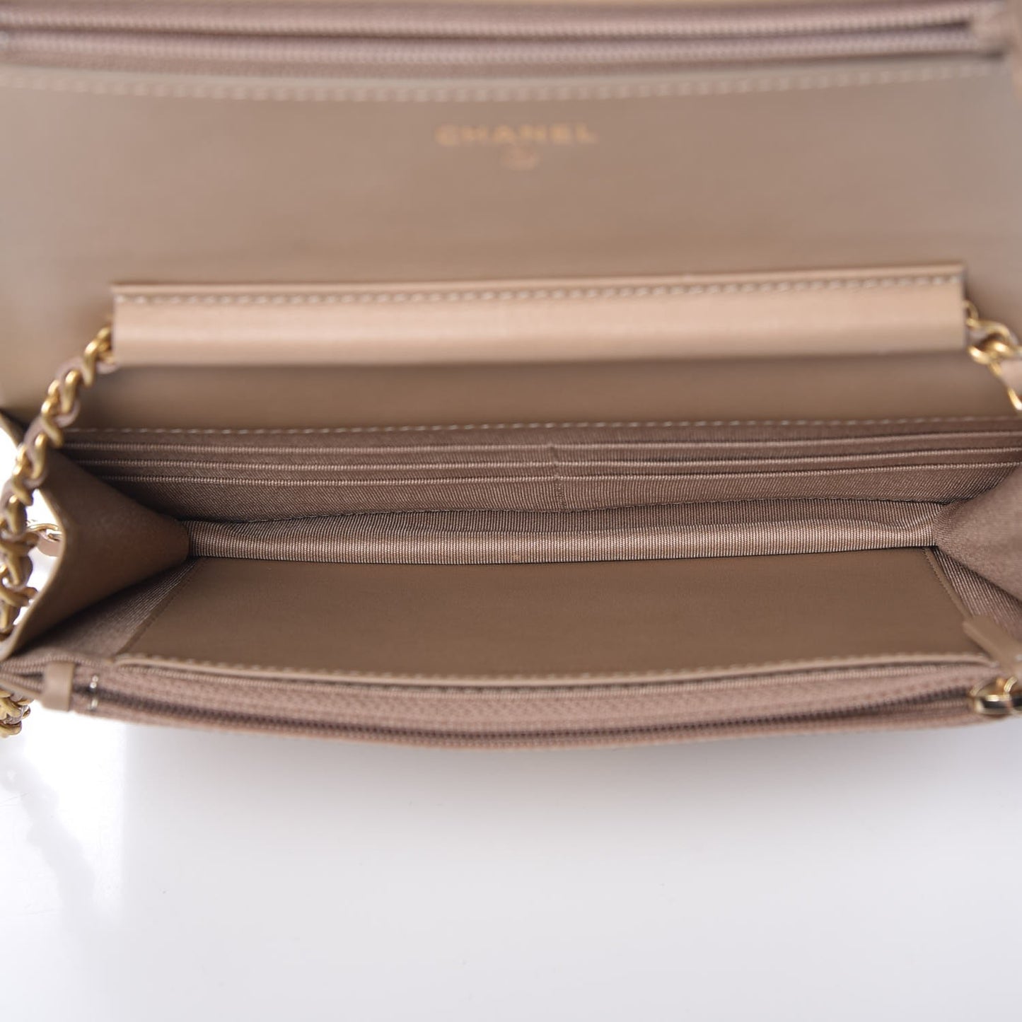 Metallic Aged Calfskin Reissue Wallet On Chain WOC Gold