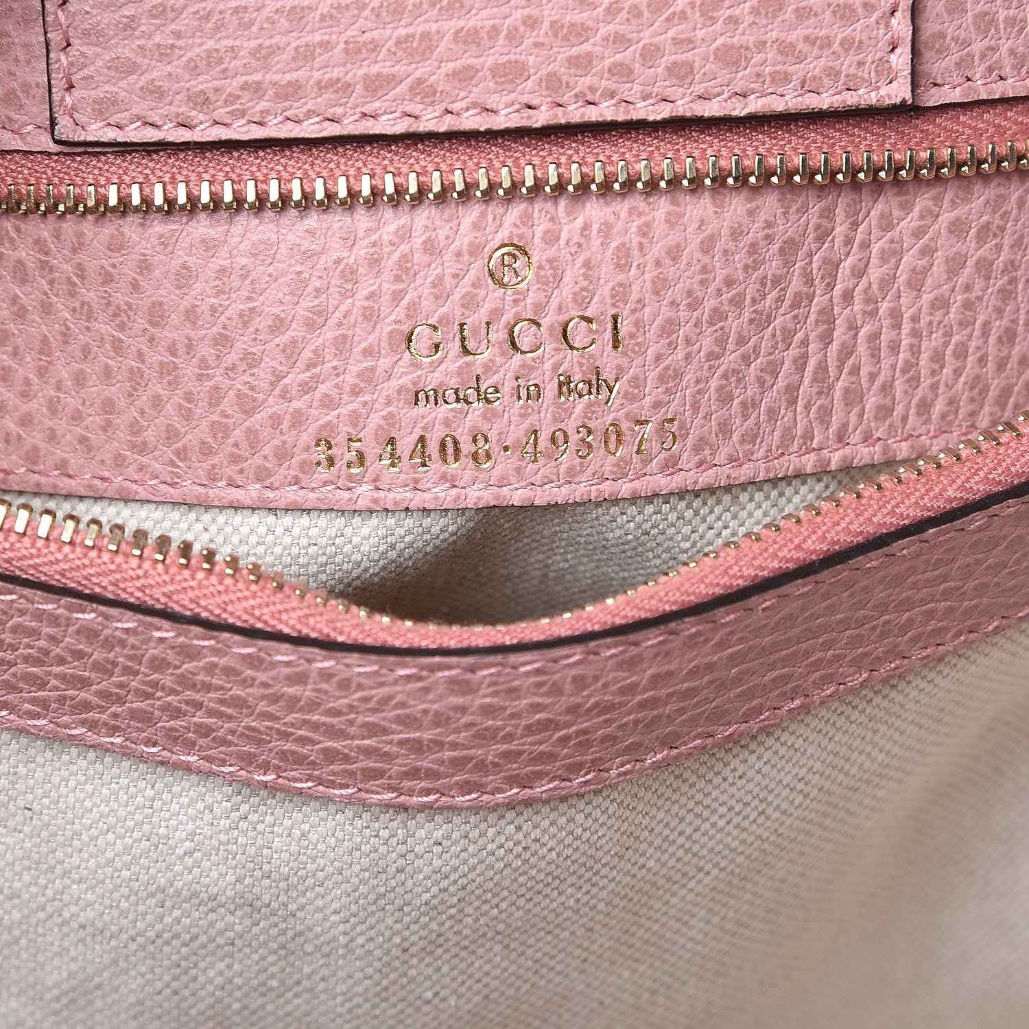 Gucci Dollar Calfskin Small Swing Tote Soft Pink 6 of 6