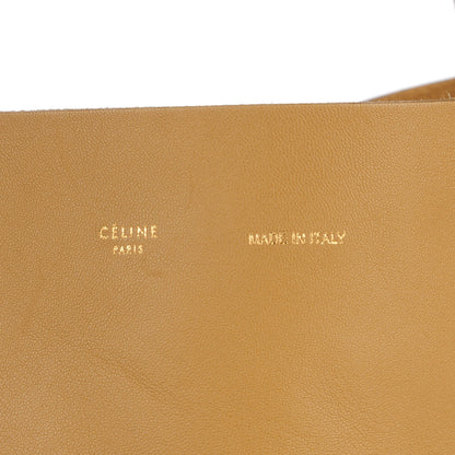 Celine Lambskin Horizontal Bi-Cabas Blue Camel 7 of 8