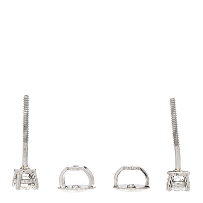 Tiffany Platinum Diamond .34ctw Solitaire Earrings 3 of 6