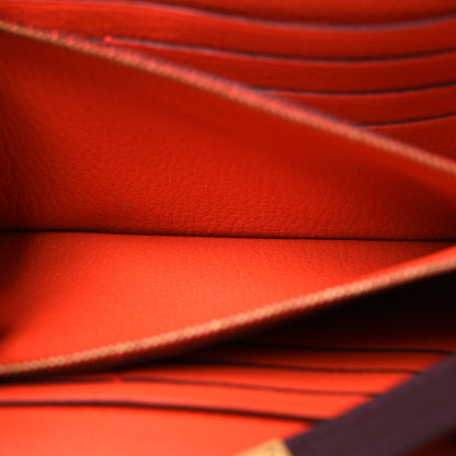 Hermes Swift Ghillies Kelly Longue Wallet Bordeaux Orange Poppy 9 of 15