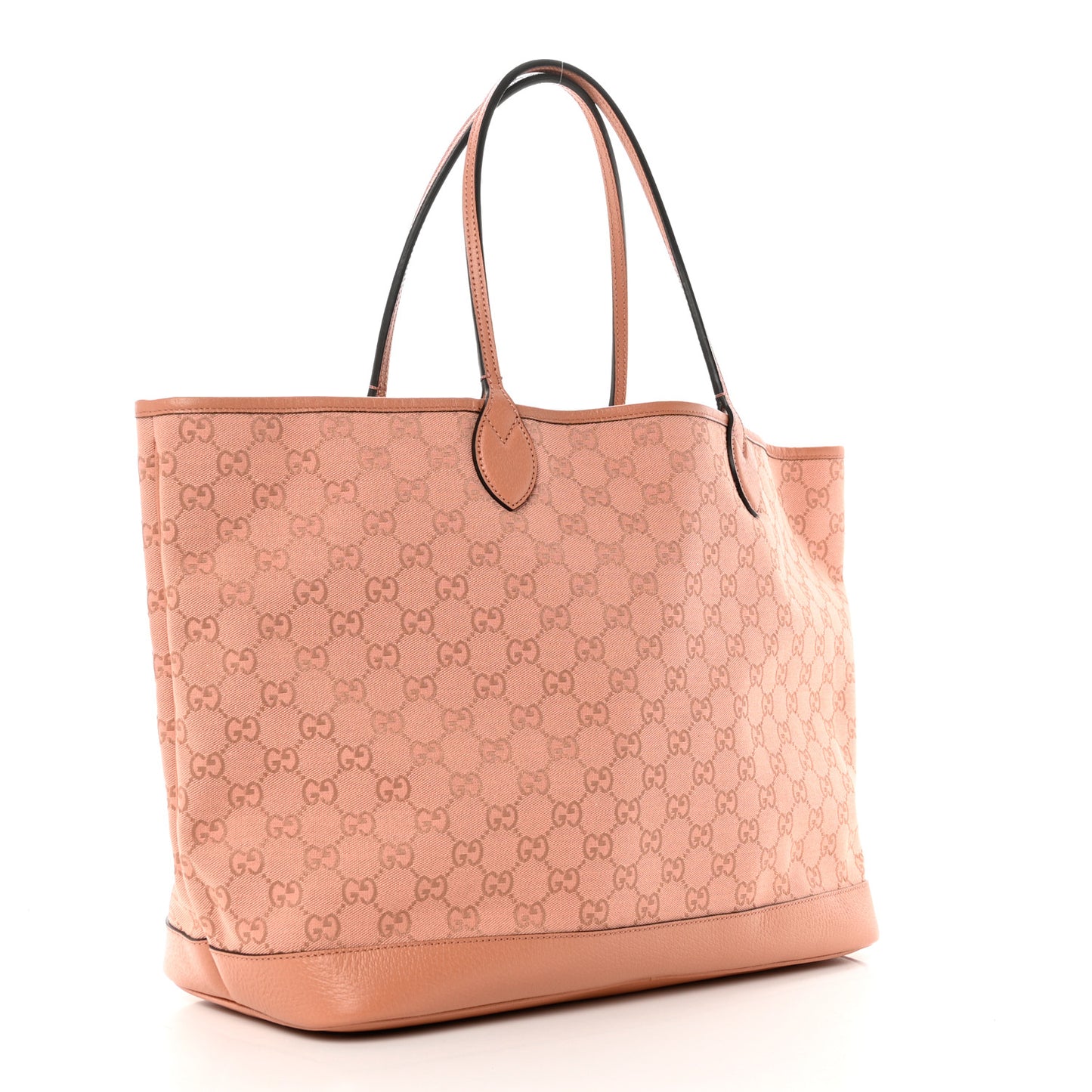 Monogram Textured Dollar Calfskin Large Ophidia Shopping Tote Cloche Rose Pink