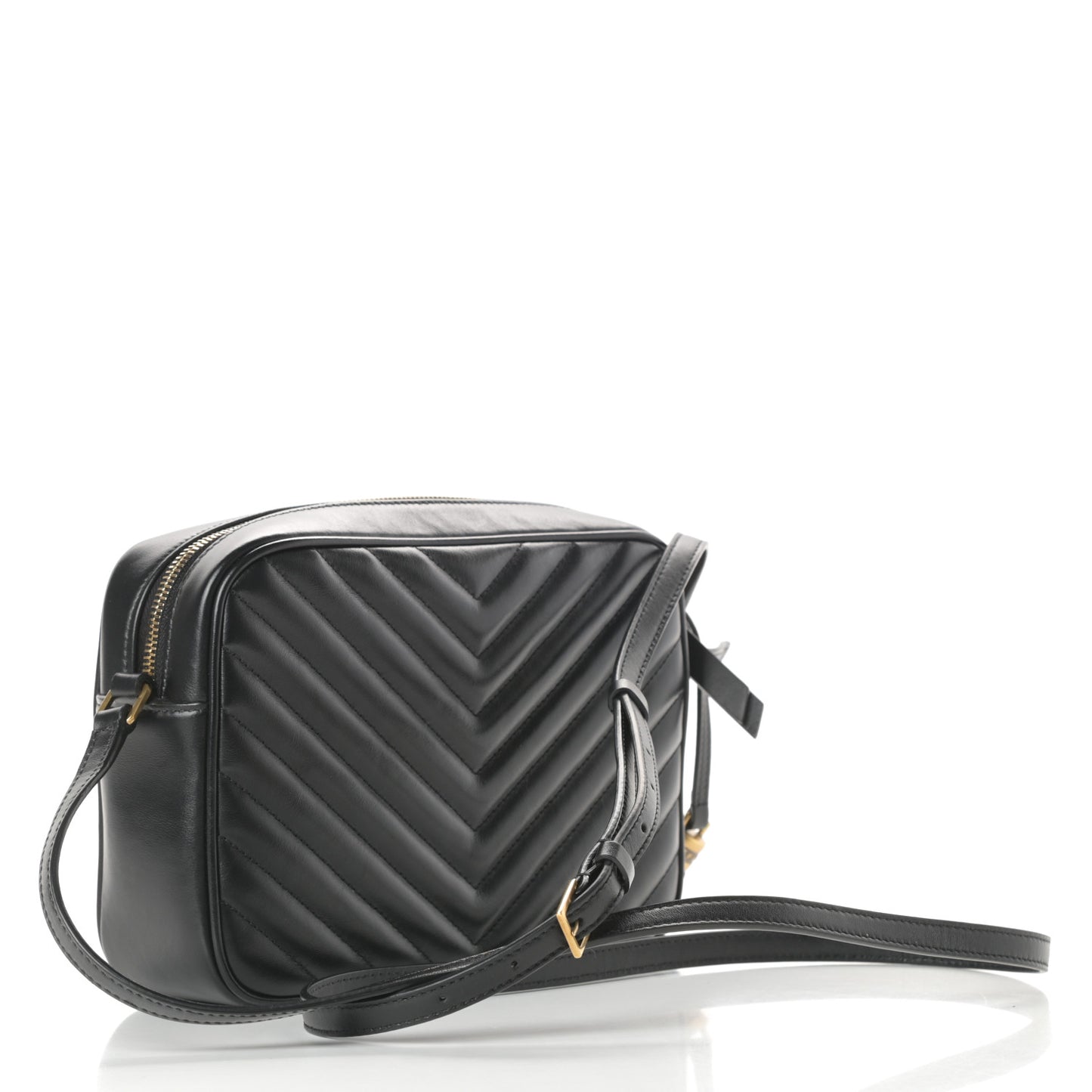 Calfskin Matelasse Monogram Lou Camera Bag Black