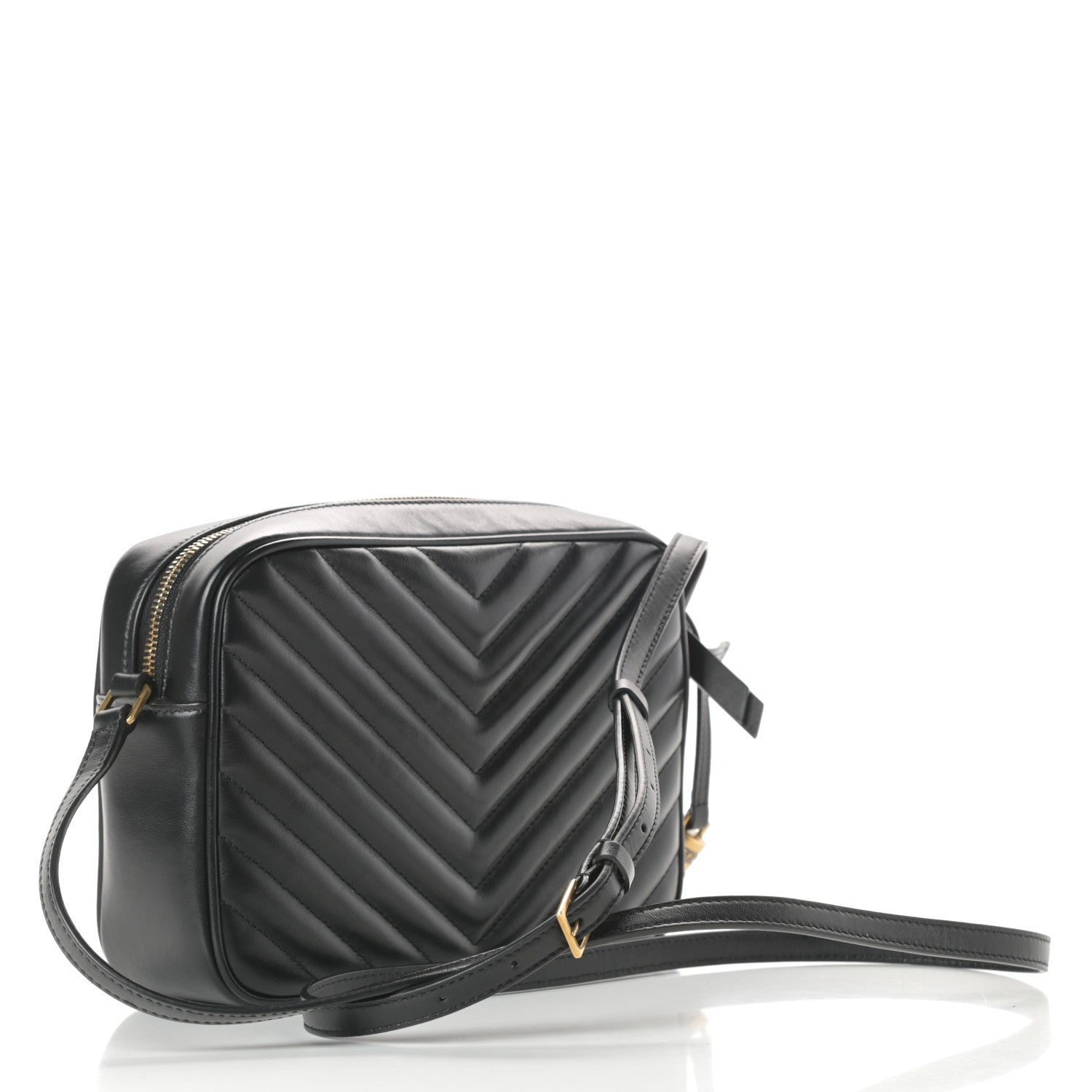 Saint Laurent Calfskin Matelasse Monogram Lou Camera Bag Black 3 of 10