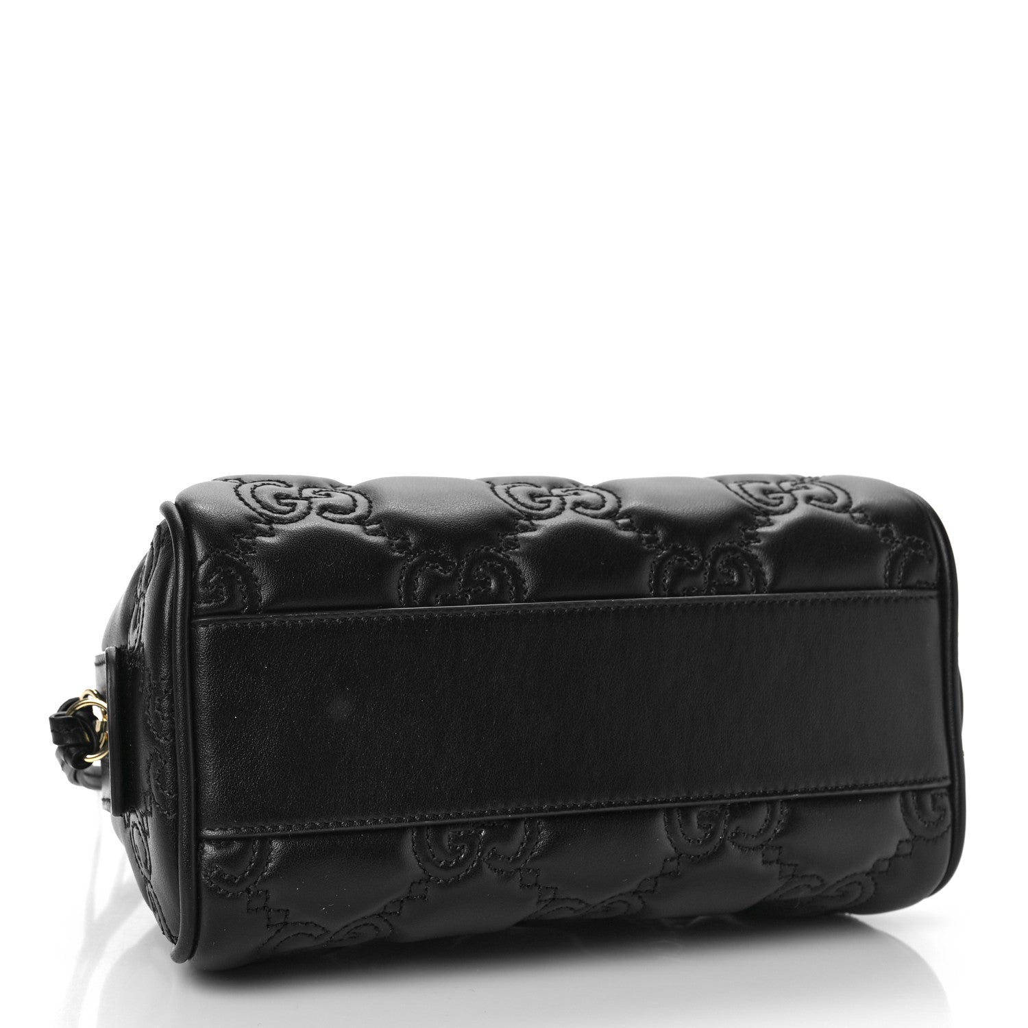 Gucci Calfskin GG Matelasse Mini Bowler Bag Black Natural 4 of 8
