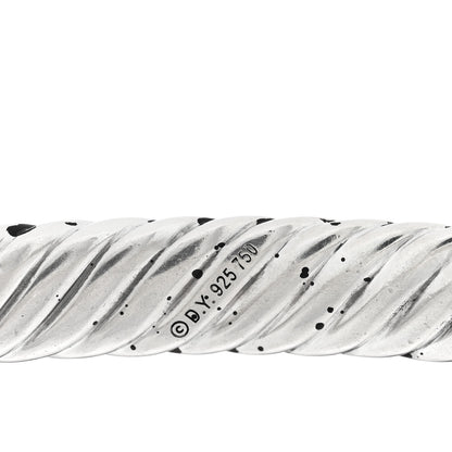David Yurman Sterling Silver 14K Yellow Gold 7mm Cable Classic Hinged Buckle Bracelet 3 of 3