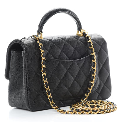 Chanel Caviar Quilted Mini Top Handle Rectangular Flap Black 3 of 11