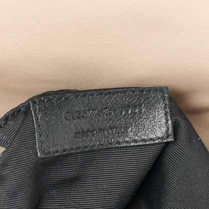 Saint Laurent Lambskin Quilted Medium Loulou Puffer Monogram Chain Satchel Dark Beige 8 of 11