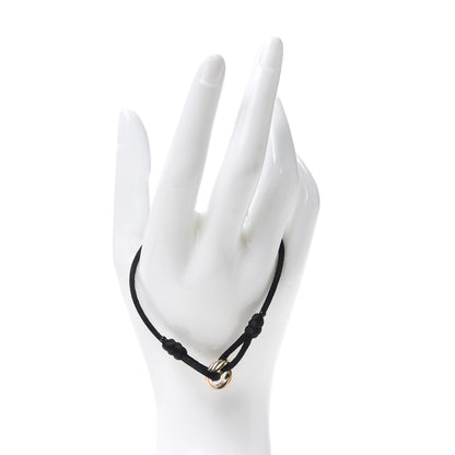 Cartier 18K Pink Yellow White Gold Trinity Adjustable Cord Bracelet Black 2 of 7