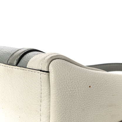 Marc Jacobs Grained Calfskin The Tag Tote Grey White 11 of 17