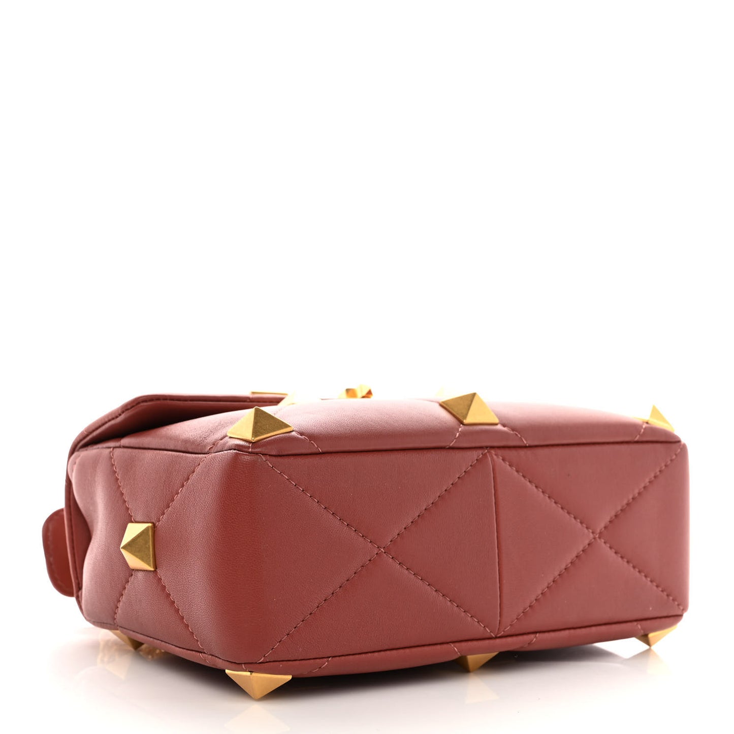 Nappa Medium Roman Stud Shoulder Bag Gingerbread